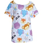 Animal Faces Collection Women s Oversized Tee