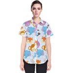 Animal Faces Collection Women s Short Sleeve Shirt