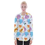 Animal Faces Collection Womens Long Sleeve Shirt