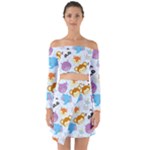 Animal Faces Collection Off Shoulder Top with Skirt Set