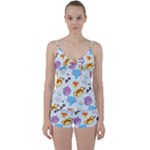 Animal Faces Collection Tie Front Two Piece Tankini