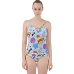 Animal Faces Collection Cut Out Top Tankini Set