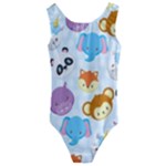 Animal Faces Collection Kids  Cut-Out Back One Piece Swimsuit