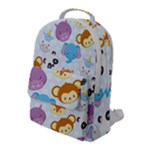 Animal Faces Collection Flap Pocket Backpack (Large)