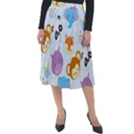 Animal Faces Collection Classic Velour Midi Skirt 