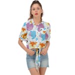 Animal Faces Collection Tie Front Shirt 