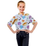 Animal Faces Collection Kids Mock Neck Tee