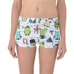 Seamless Pattern With Funny Monsters Cartoon Hand Drawn Characters Colorful Unusual Creatures Boyleg Bikini Bottoms