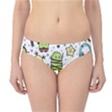 Seamless Pattern With Funny Monsters Cartoon Hand Drawn Characters Colorful Unusual Creatures Hipster Bikini Bottoms View1