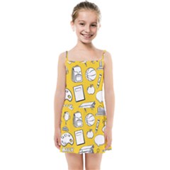Pattern With Basketball Apple Paint Back School Illustration Kids  Summer Sun Dress by Nexatart