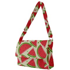 Cute Watermelon Seamless Pattern Full Print Messenger Bag (l) by Nexatart