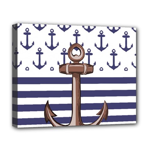 Anchor Background Design Deluxe Canvas 20  X 16  (stretched) by Vaneshart