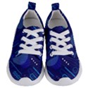 Classic Blue Background Abstract Style Kids  Lightweight Sports Shoes View1