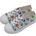 Cupcake Doodle Pattern Kids  Low Top Canvas Sneakers View2