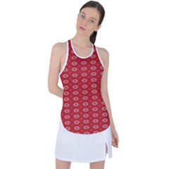 Red Kalider Racer Back Mesh Tank Top by Sparkle