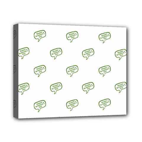Happy St Patricks Day Symbol Motif Pattern Canvas 10  X 8  (stretched) by dflcprintsclothing