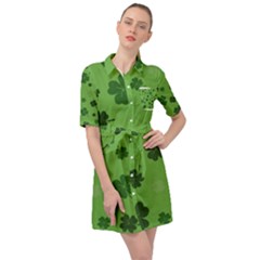 St Patricks Day Belted Shirt Dress by Valentinaart