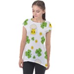 St patricks day Cap Sleeve High Low Top