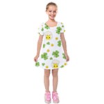 St patricks day Kids  Short Sleeve Velvet Dress
