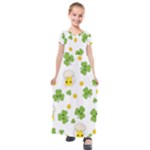 St patricks day Kids  Short Sleeve Maxi Dress