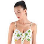 St patricks day Woven Tie Front Bralet