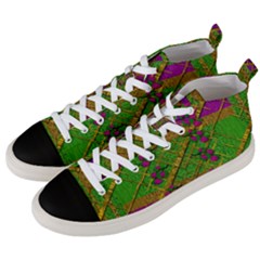 Sakura  Branches A Gift Of Love Men s Mid-top Canvas Sneakers by pepitasart