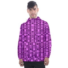 Digital Violet Men s Front Pocket Pullover Windbreaker by Sparkle