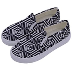 Optical Illusion Kids  Canvas Slip Ons by Sparkle