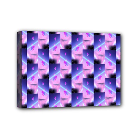 Digital Waves Mini Canvas 7  X 5  (stretched) by Sparkle