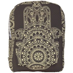 Hamsa Hand Drawn Symbol With Flower Decorative Pattern Full Print Backpack by Wegoenart