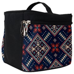 Ukrainian Folk Seamless Pattern Ornament Make Up Travel Bag (big) by Wegoenart
