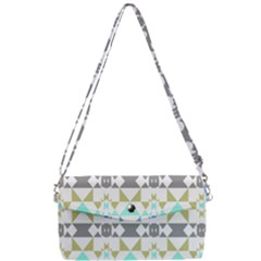 Multicolored Geometric Pattern Removable Strap Clutch Bag by dflcprintsclothing