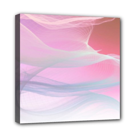 Pink Fractal Mini Canvas 8  X 8  (stretched) by Sparkle