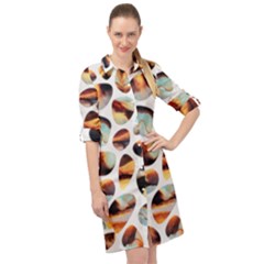 Gems Long Sleeve Mini Shirt Dress by Sparkle