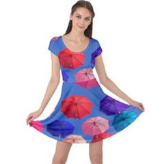 Rainbow Umbrella Cap Sleeve Dress by Sparkle