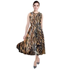 Nature With Tiger Round Neck Boho Dress by Sparkle