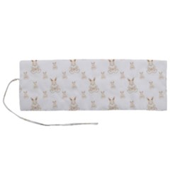 Happy Easter Motif Print Pattern Roll Up Canvas Pencil Holder (m) by dflcprintsclothing