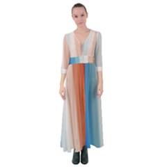 Blue,white Red Button Up Maxi Dress by Sparkle