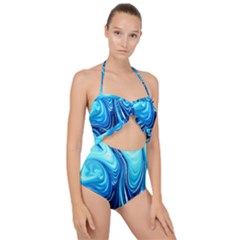 Sunami Waves Scallop Top Cut Out Swimsuit by Sparkle