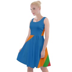 Rainbow Road Knee Length Skater Dress by Sparkle
