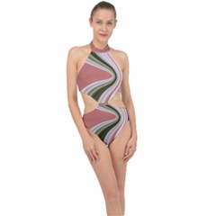 Wrinkle In Time Halter Side Cut Swimsuit by Sparkle