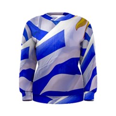 Uruguay Flags Waving Women s Sweatshirt by dflcprintsclothing