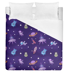 Space Seamless Pattern Duvet Cover (queen Size) by Vaneshart