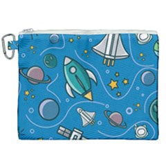 About Space Seamless Pattern Canvas Cosmetic Bag (xxl) by Vaneshart