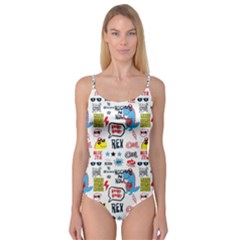 Monster Cool Seamless Pattern Camisole Leotard  by Vaneshart