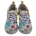 Seamless Pattern Vector With Funny Robots Cartoon Athletic Shoes