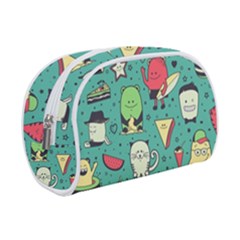 Seamless Pattern With Funny Monsters Cartoon Hand Drawn Characters Unusual Creatures Makeup Case (small) by Vaneshart