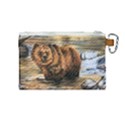 Brown Bear Canvas Cosmetic Bag (Medium) View2
