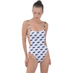 Freedom Concept Graphic Silhouette Pattern Tie Strap One Piece Swimsuit