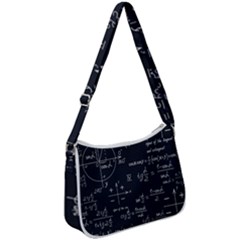 Mathematical Seamless Pattern With Geometric Shapes Formulas Zip Up Shoulder Bag by Vaneshart